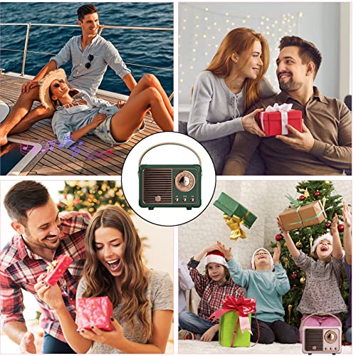 Dosmix Classic-Impressed Bluetooth Speaker, Mini Wi-fi Speaker with Retro Design for Kitchen, Desk, Bed room, Workplace, Events, and Outside Use - Good Accent for iPhone