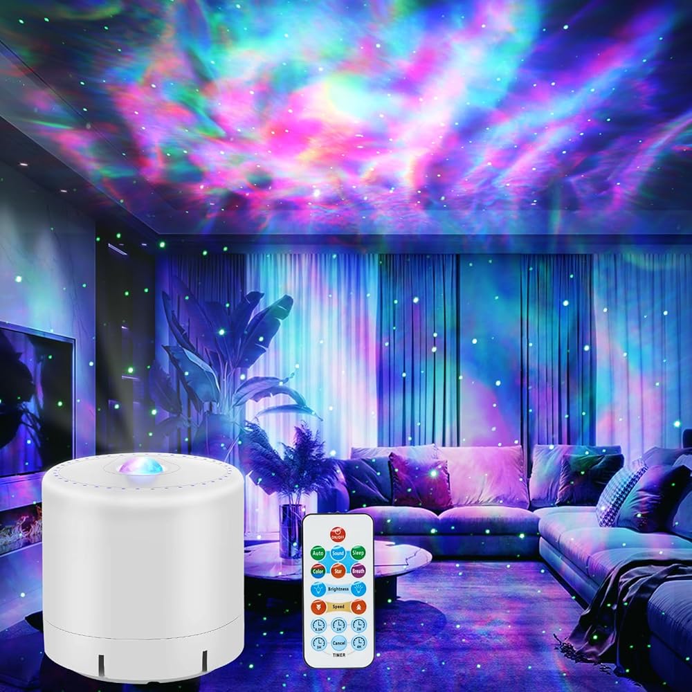 Galaxy Star Projector with Timer and Distant Management for Grownup Bed room Decor – Good for Valentine’s Day, Events, Birthdays, and Nighttime Ambiance